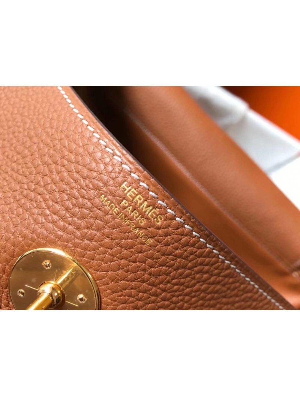 Hermes Lindy 26cm Bag In Gold Clemence Leather GHW