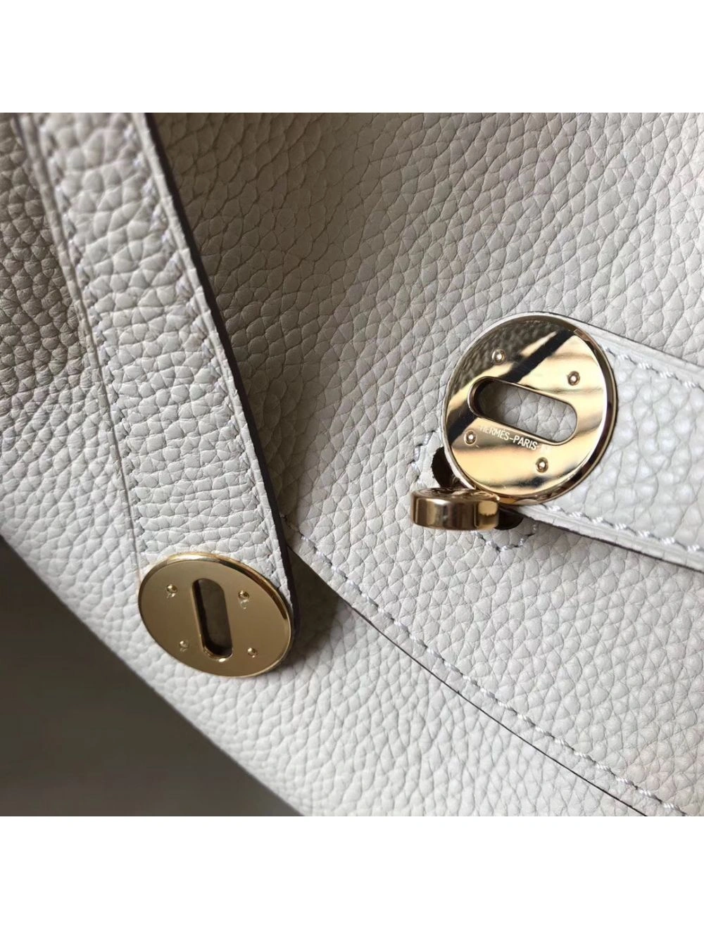 Hermes Lindy 30cm Bag In Beton Clemence Leather GHW