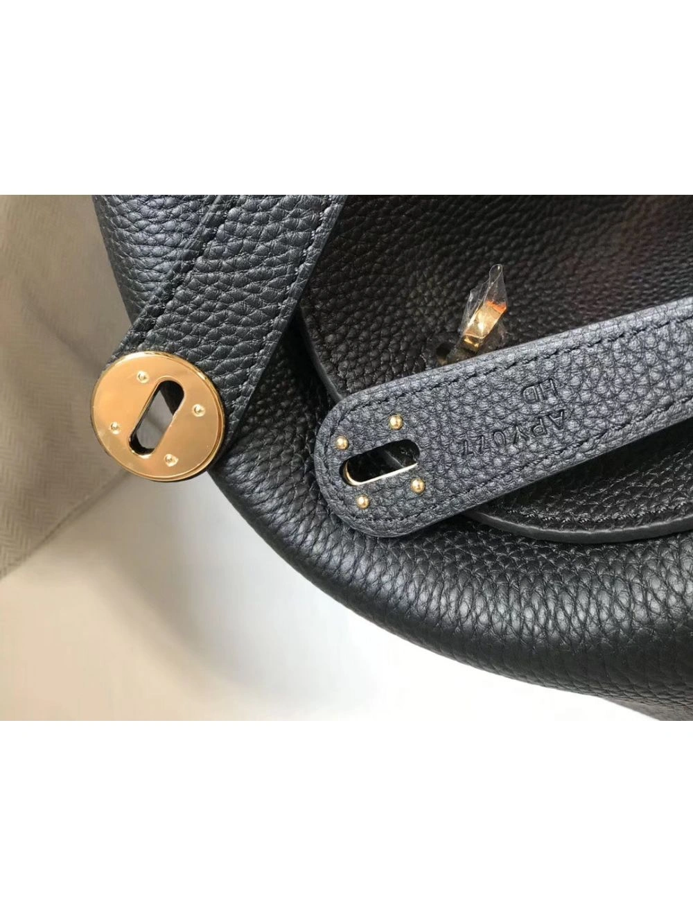 Hermes Lindy 30cm Bag In Black Clemence Leather GHW