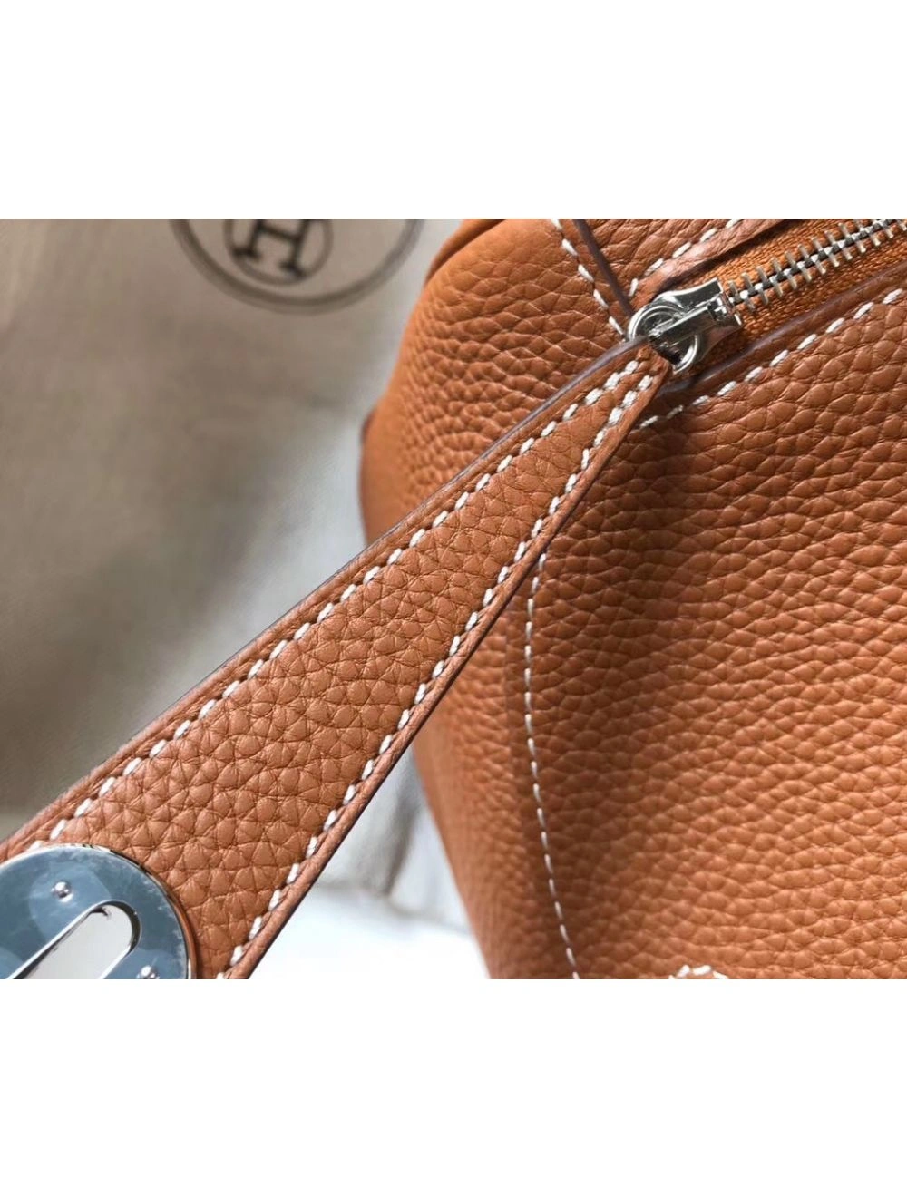 Hermes Lindy 30cm Bag In Gold Clemence Leather PHW