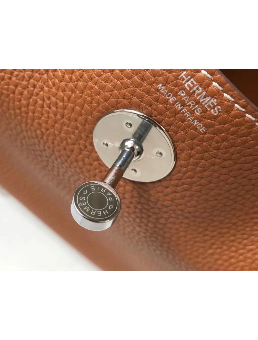 Hermes Lindy 30cm Bag In Gold Clemence Leather PHW