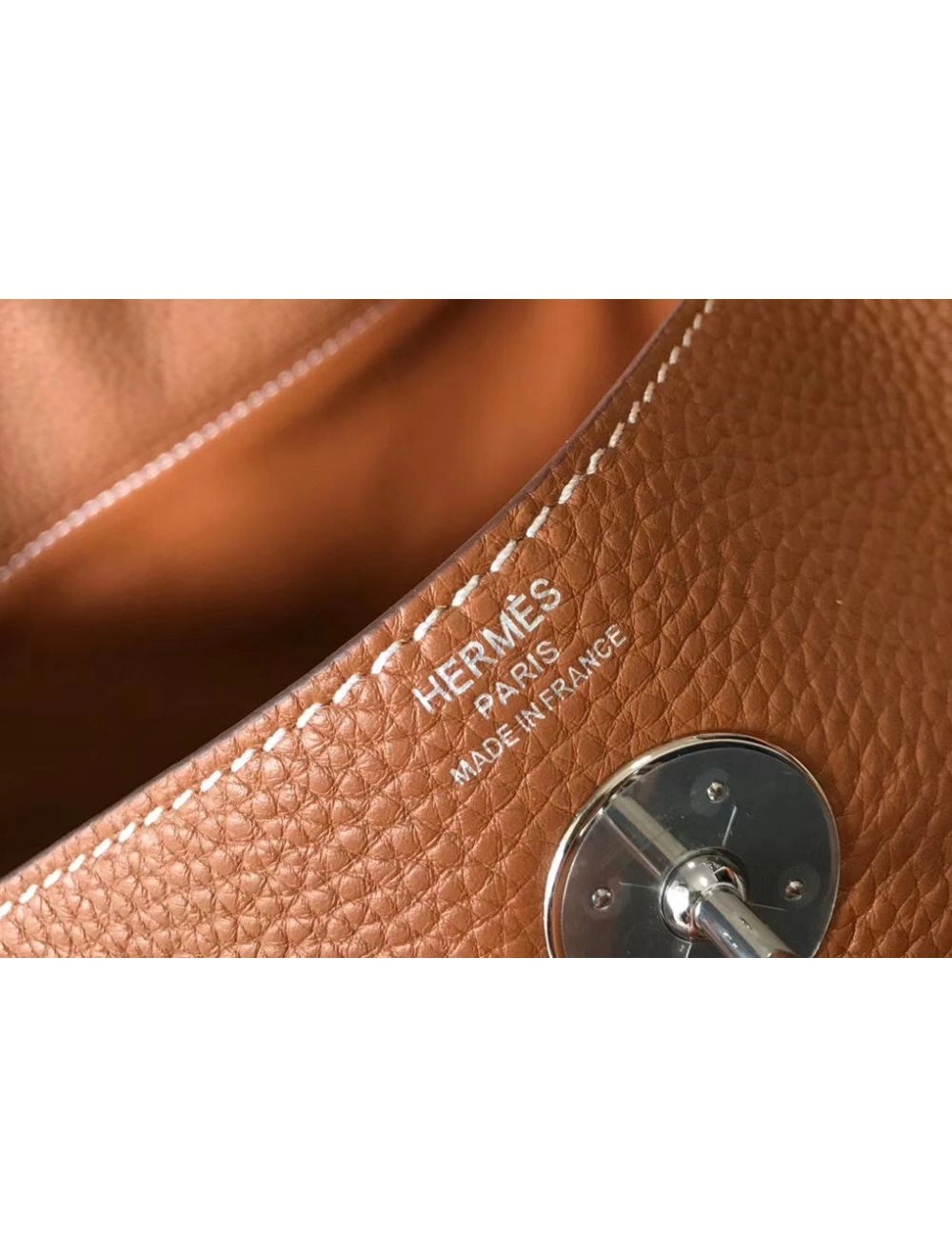 Hermes Lindy 30cm Bag In Gold Clemence Leather PHW