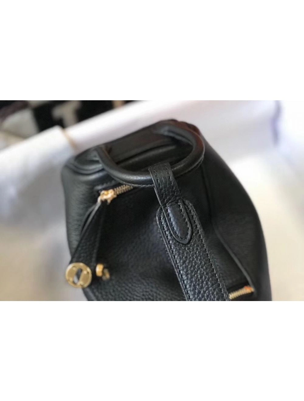 Hermes Lindy Mini Bag In Black Clemence Leather GHW