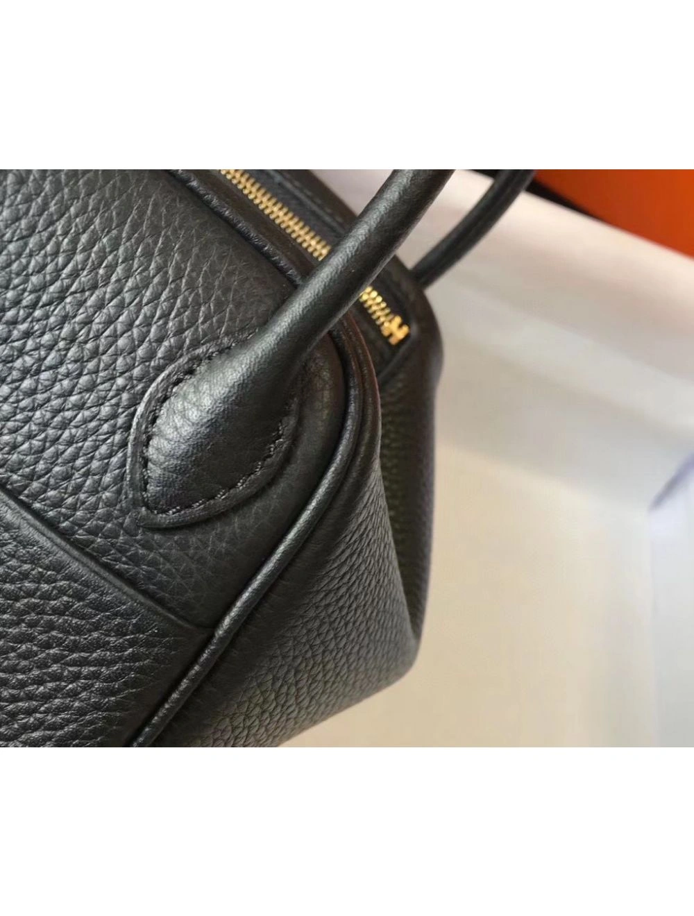 Hermes Lindy Mini Bag In Black Clemence Leather GHW