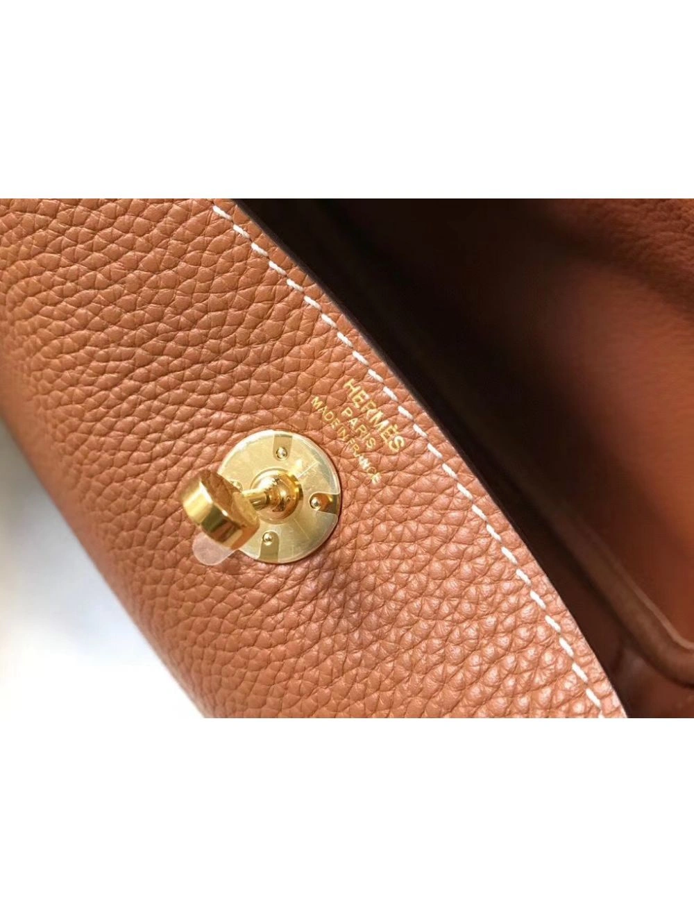 Hermes Lindy Mini Bag In Gold Clemence Leather GHW
