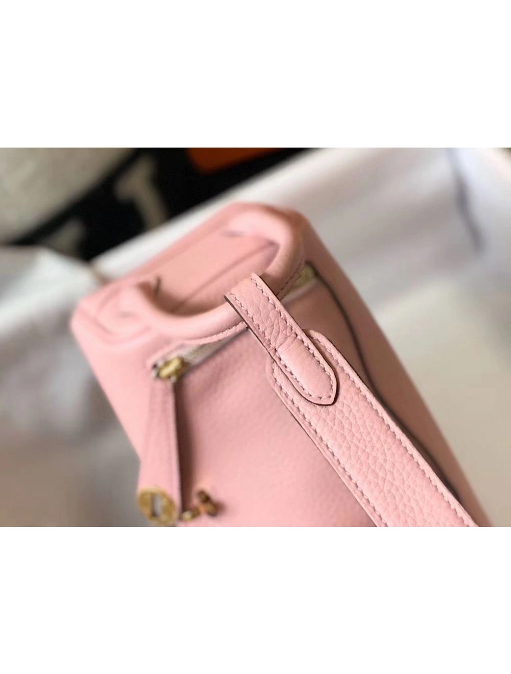 Hermes Lindy Mini Bag In Pink Clemence Leather GHW