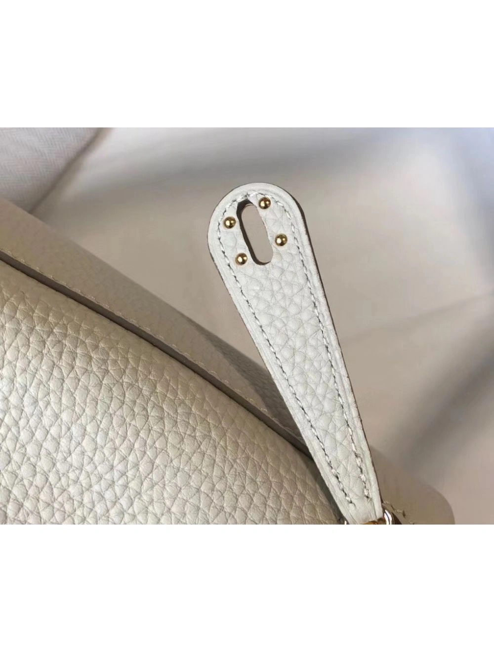 Hermes Lindy Mini Bag In White Clemence Leather GHW