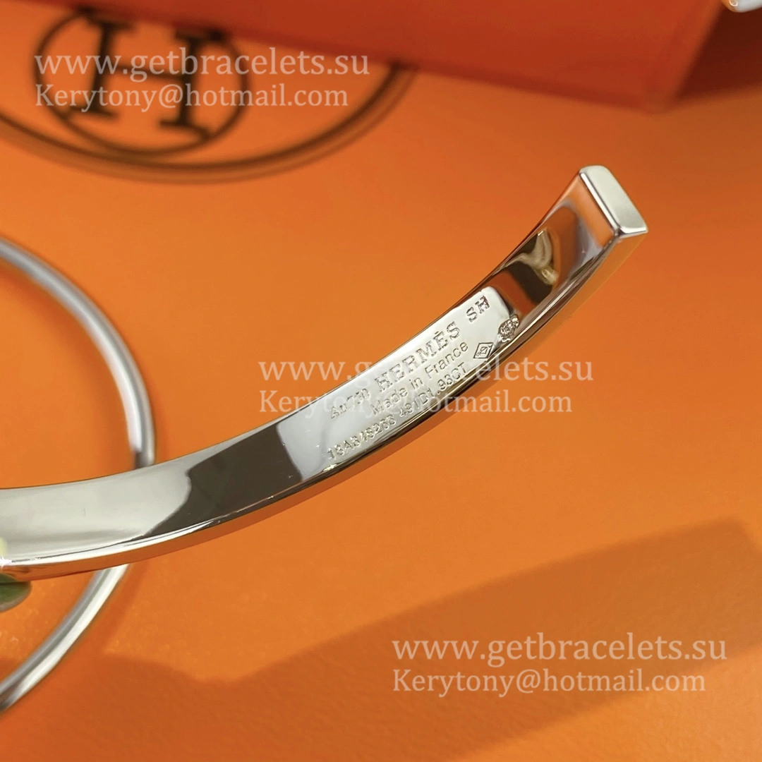 Hermes Lock and Key Bracelet With Diamonds Rose Gold White Gold 2021 Classic