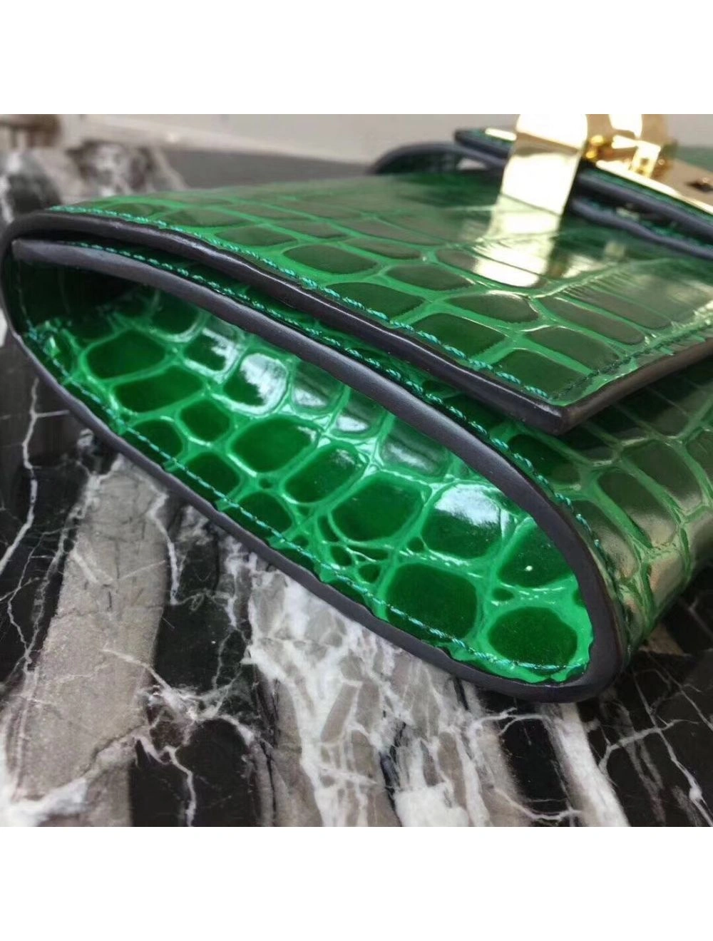 Hermes Medor Clutch Bag In Bamboo Crocodile Leather