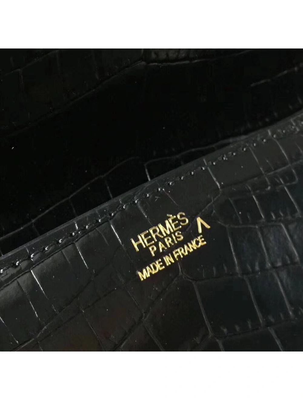 Hermes Medor Clutch Bag In Black Crocodile Leather