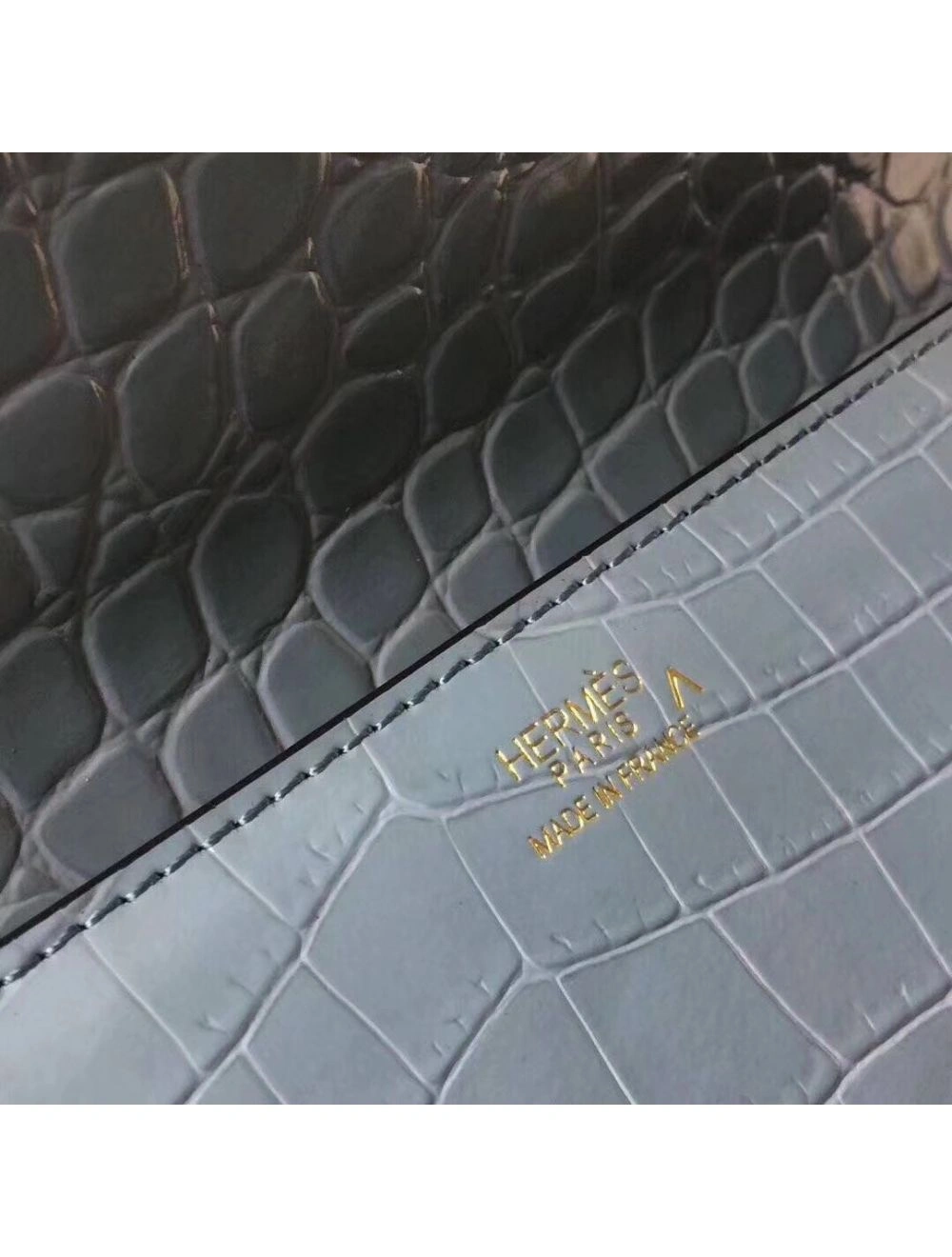 Hermes Medor Clutch Bag In Ciel Crocodile Leather