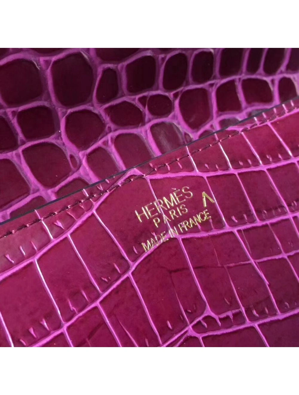 Hermes Medor Clutch Bag In Fuchsia Crocodile Leather