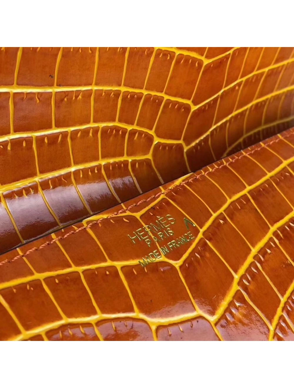 Hermes Medor Clutch Bag In Orange Crocodile Leather