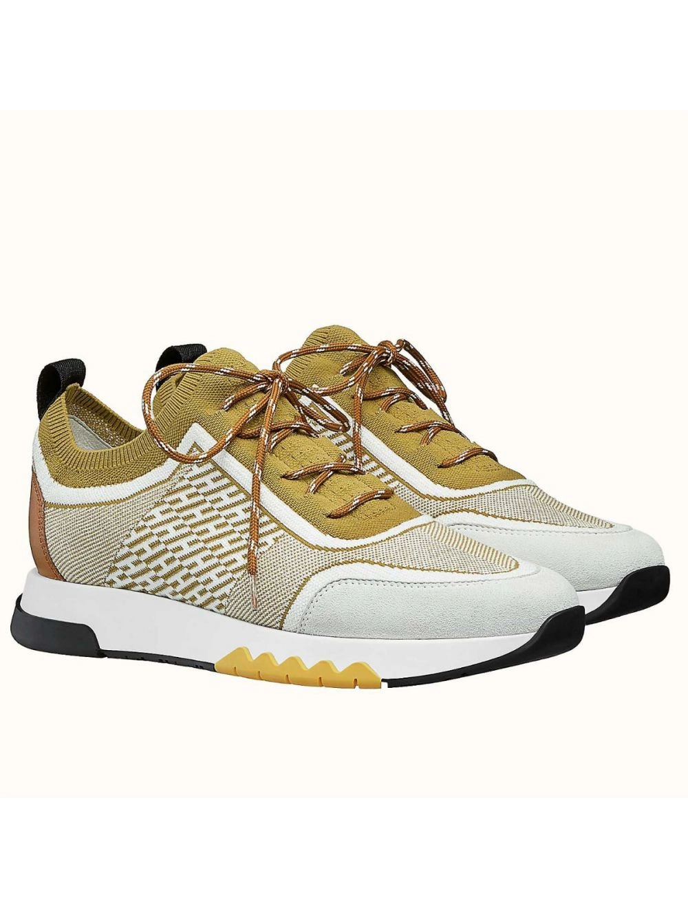 Hermes Men’s Addict Sneakers In Multicolore Knit