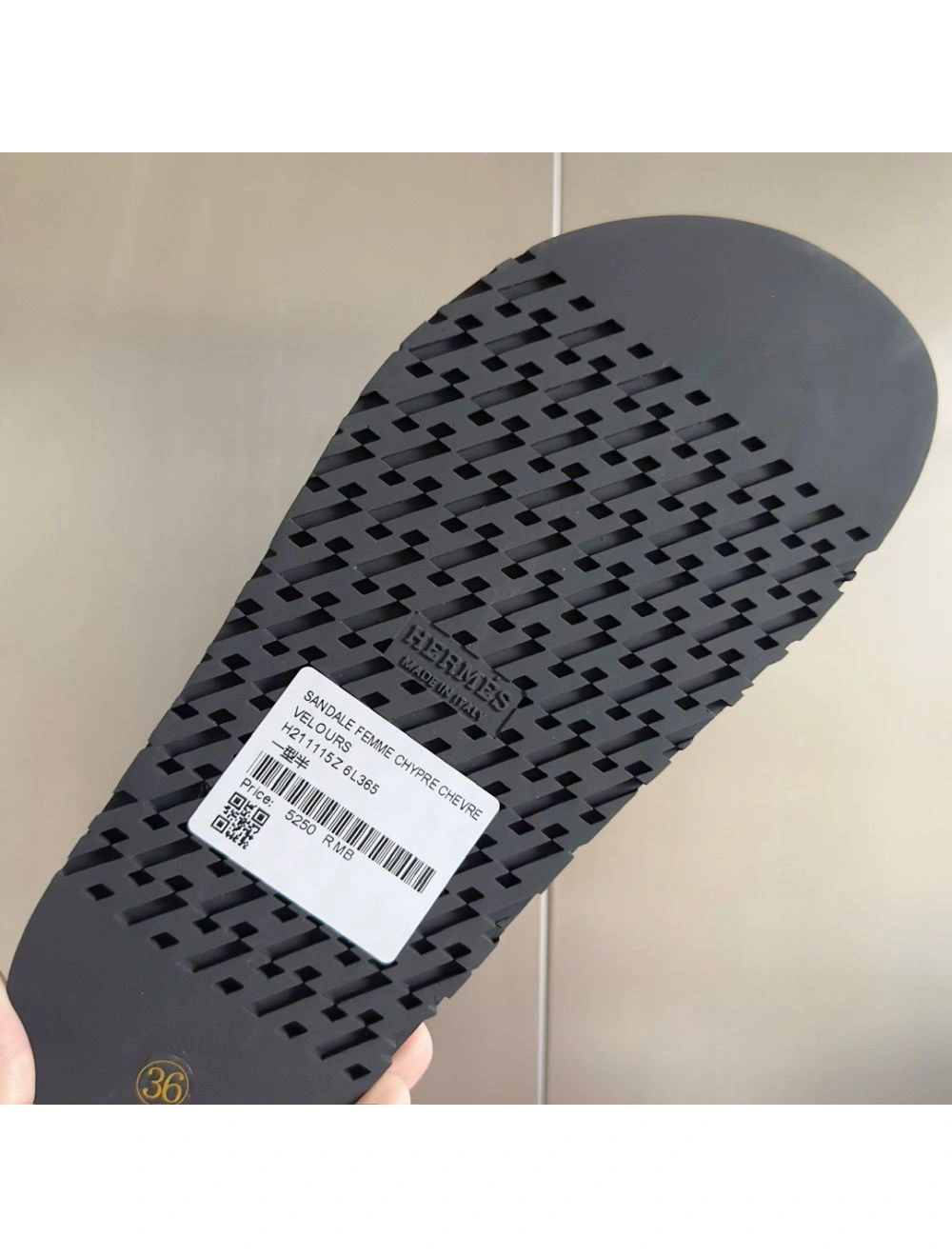 Hermes Men’s Chypre Sandals in Black Calfskin