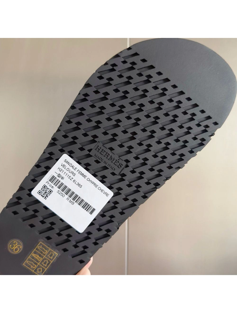 Hermes Men’s Chypre Sandals in White Calfskin