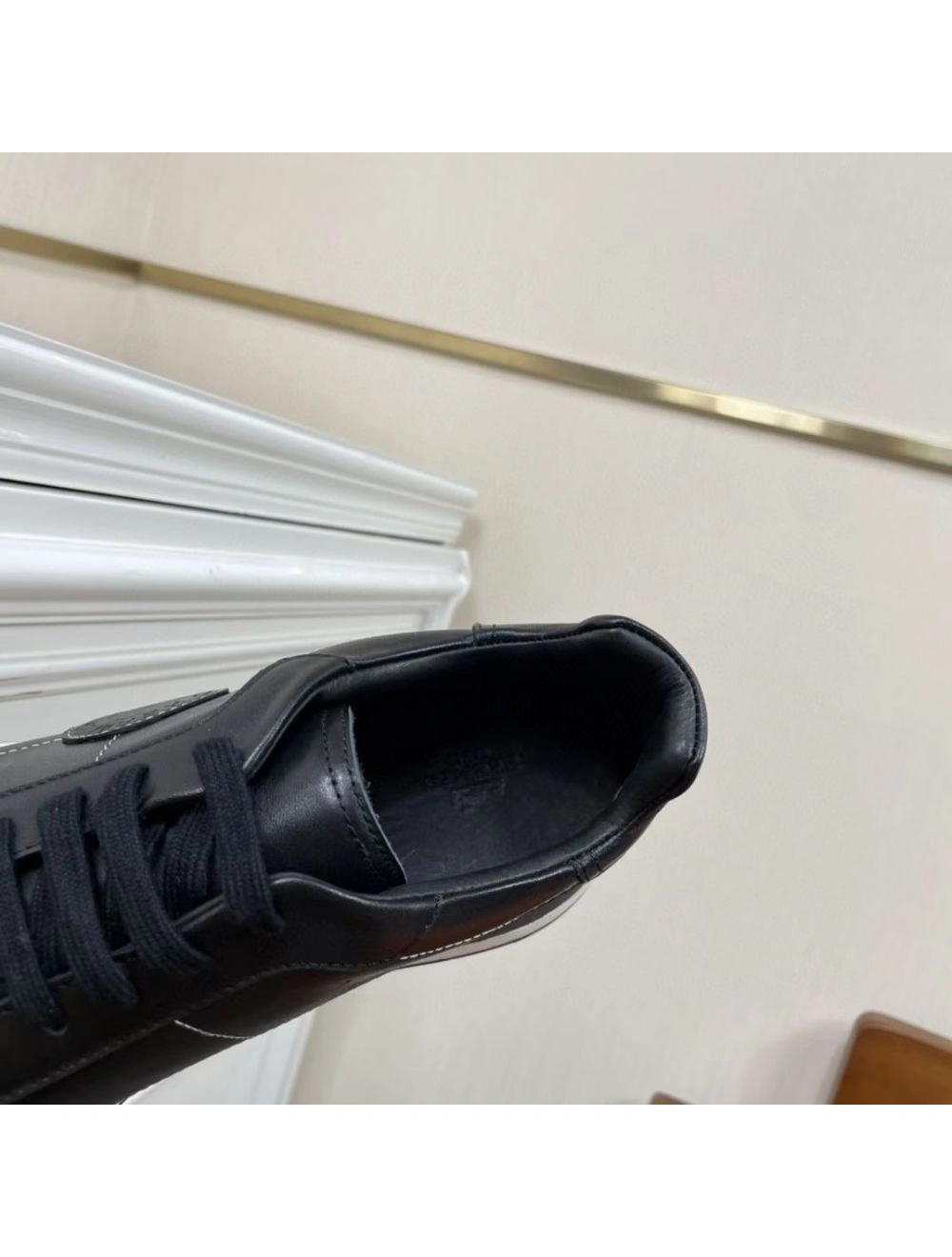 Hermes Men’s Drive Sneakers In Black Leather