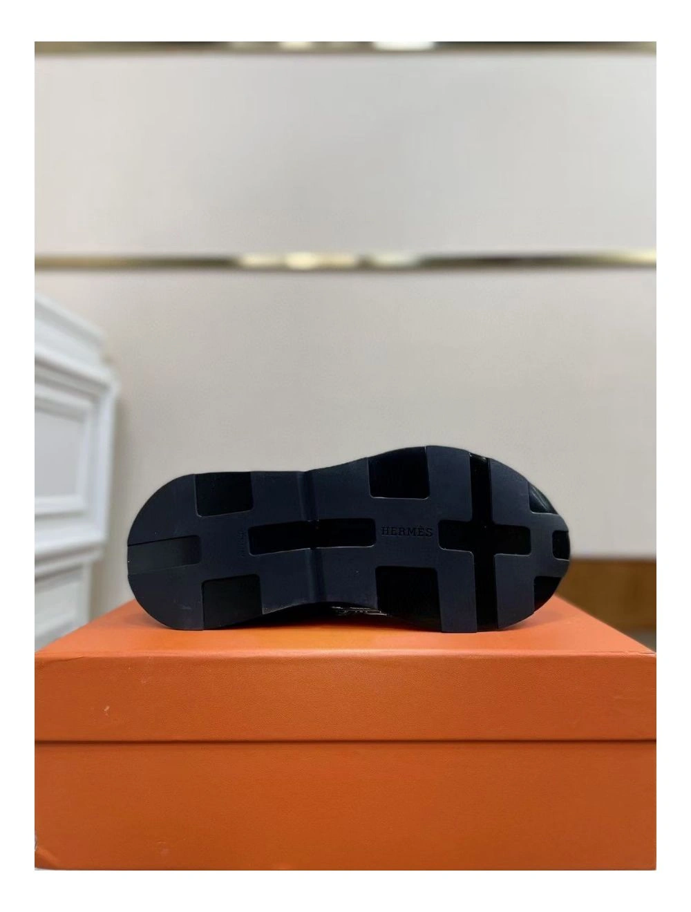 Hermes Men’s Drive Sneakers In Black Leather