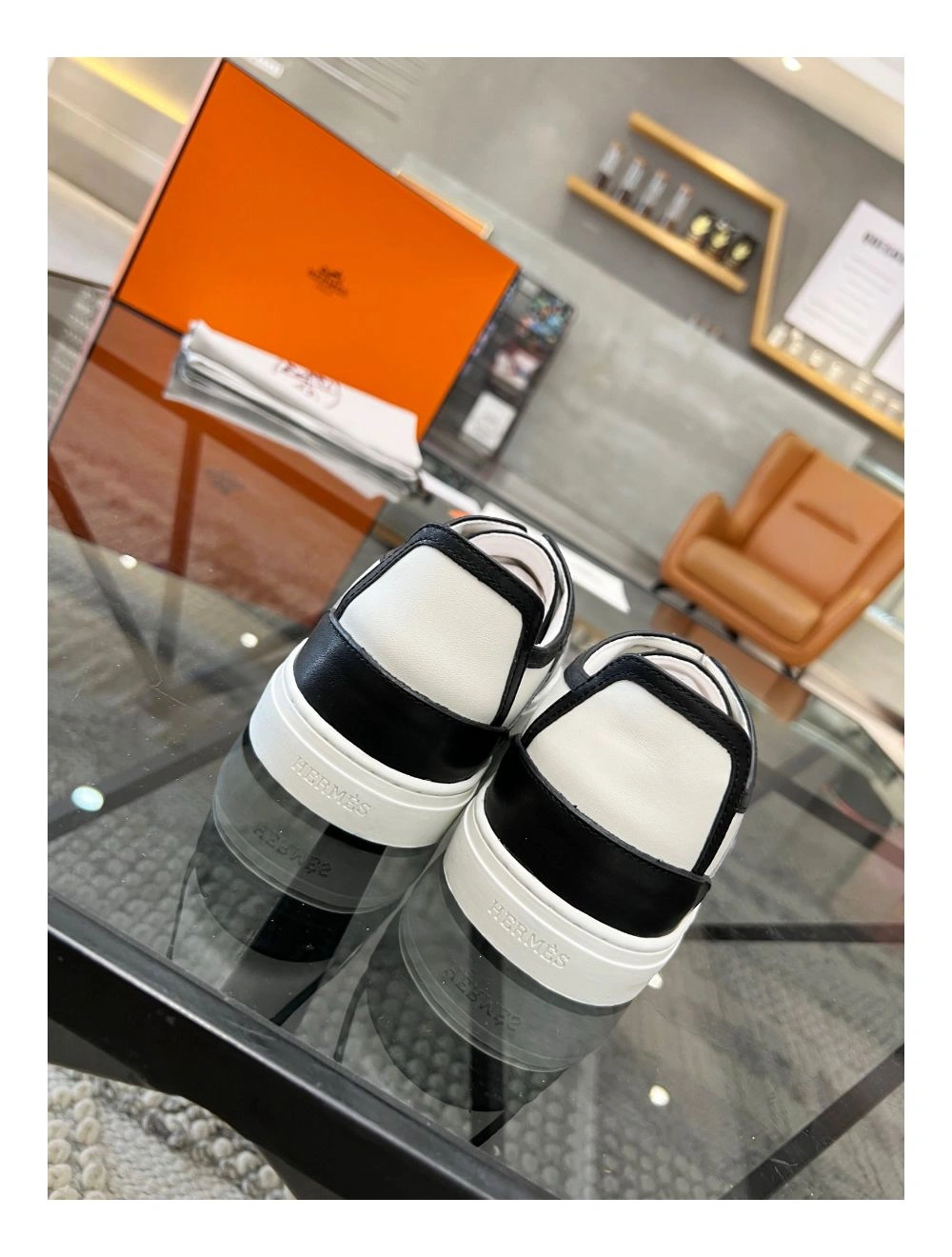 Hermes Men’s Get Sneakers in Multicolour Calfskin