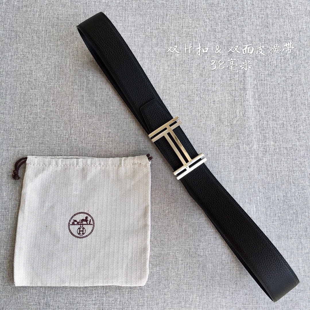 Hermes Mens Leather Belts Width 3.8cm 100