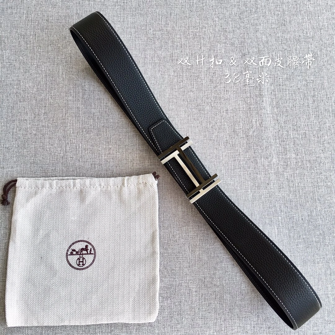 Hermes Mens Leather Belts Width 3.8cm 101