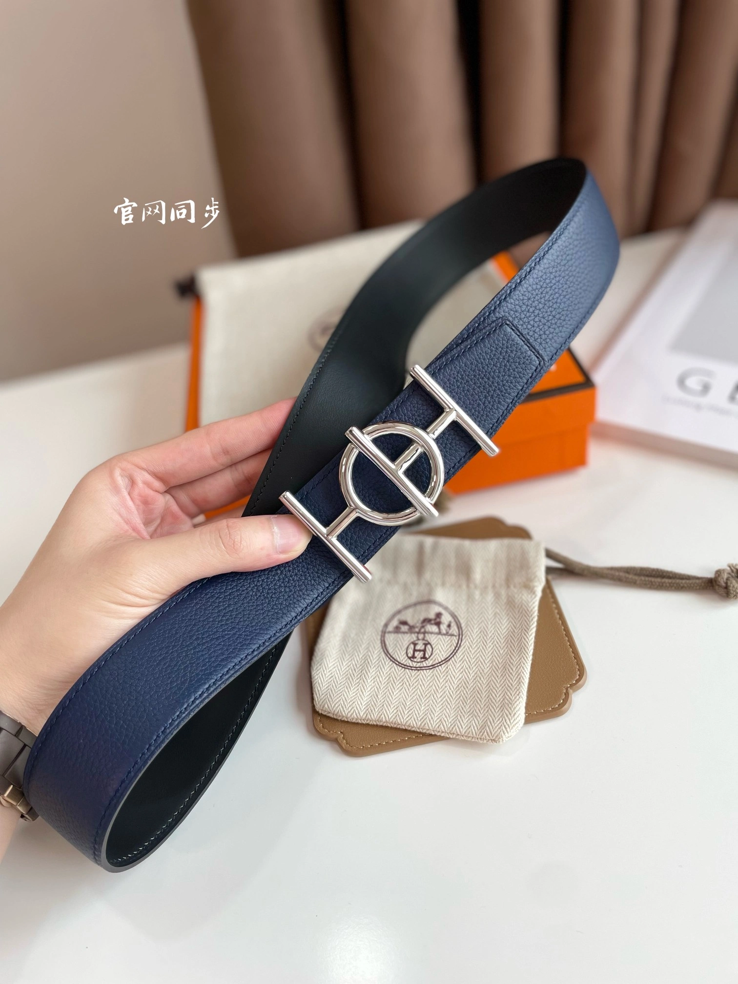 Hermes Mens Leather Belts Width 38mm 114