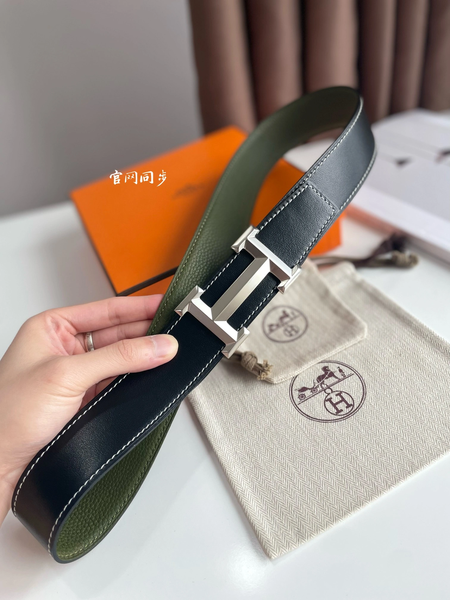 Hermes Mens Leather Belts Width 38mm 125