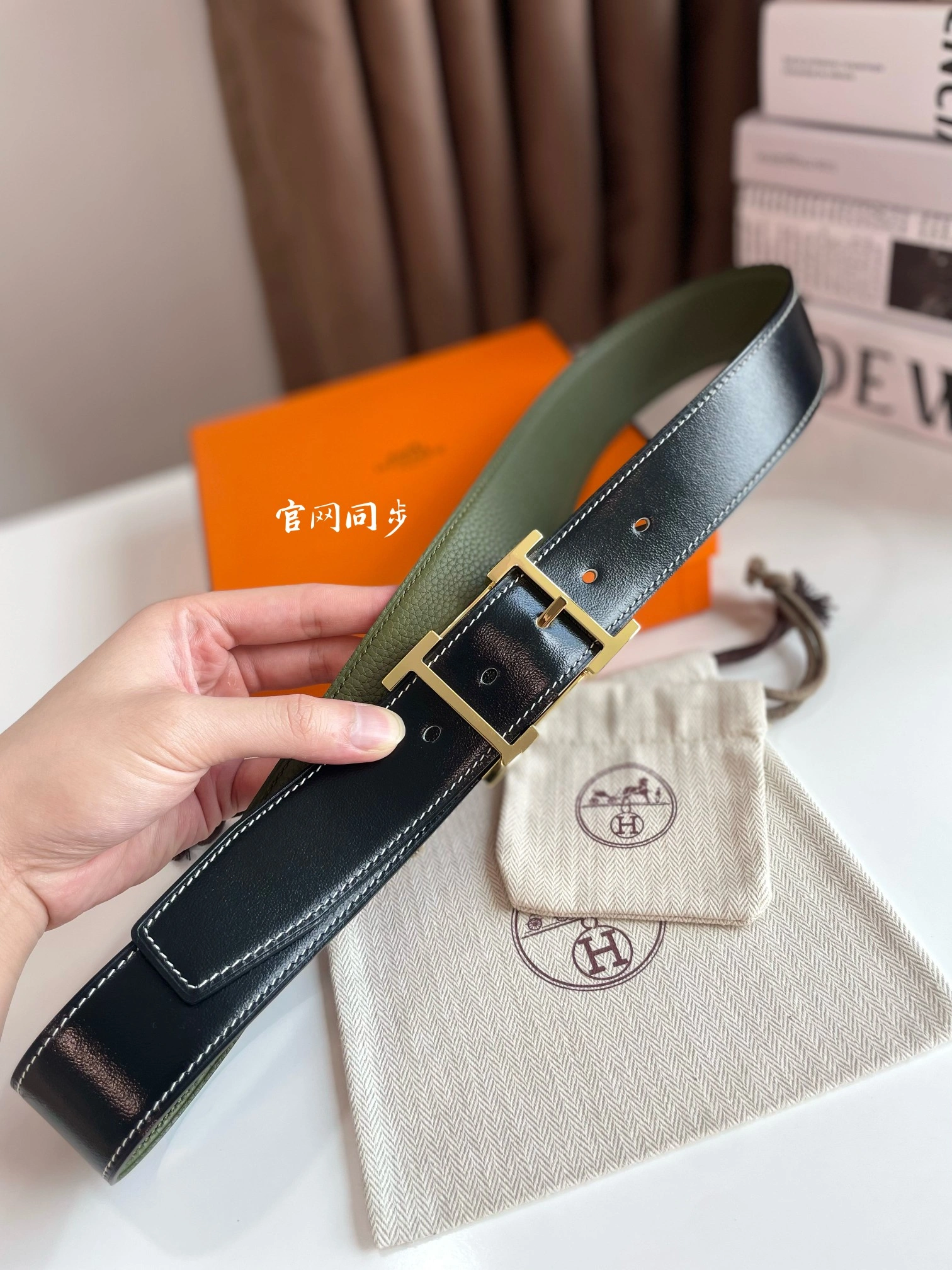 Hermes Mens Leather Belts Width 38mm 130