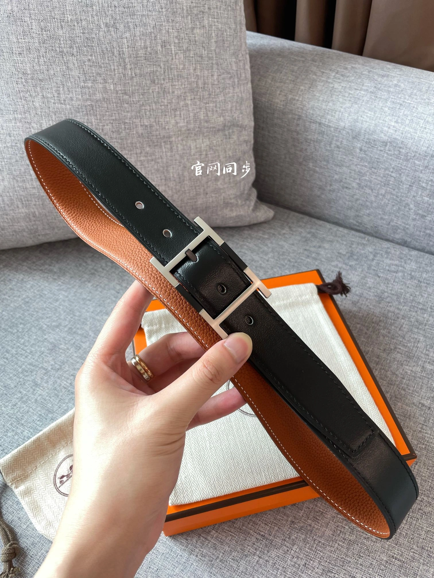 Hermes Mens Leather Belts Width 38mm 136