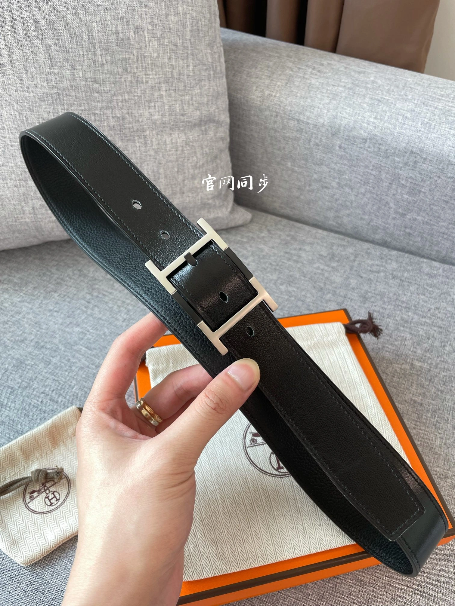 Hermes Mens Leather Belts Width 38mm 138