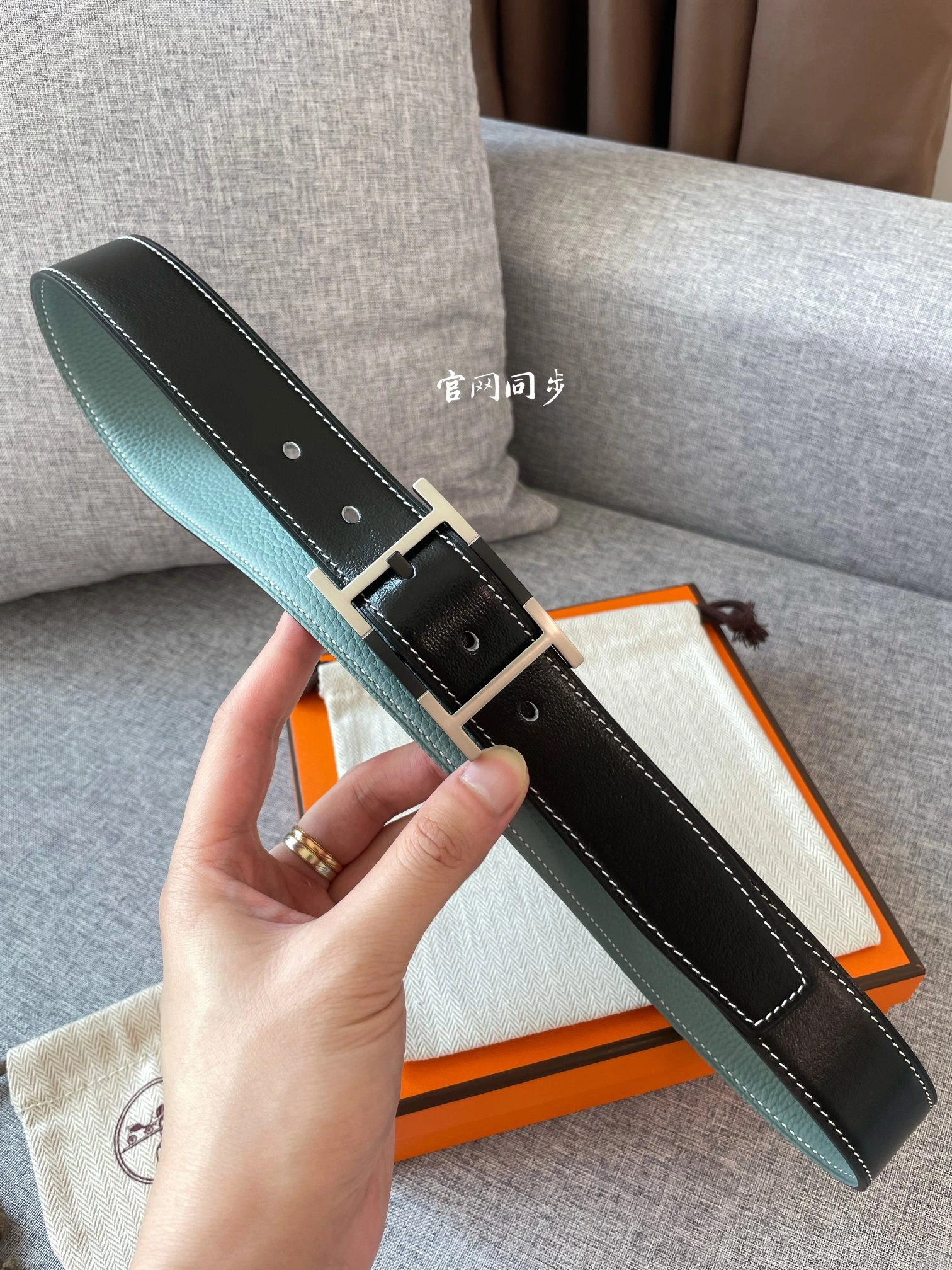 Hermes Mens Leather Belts Width 38mm 139