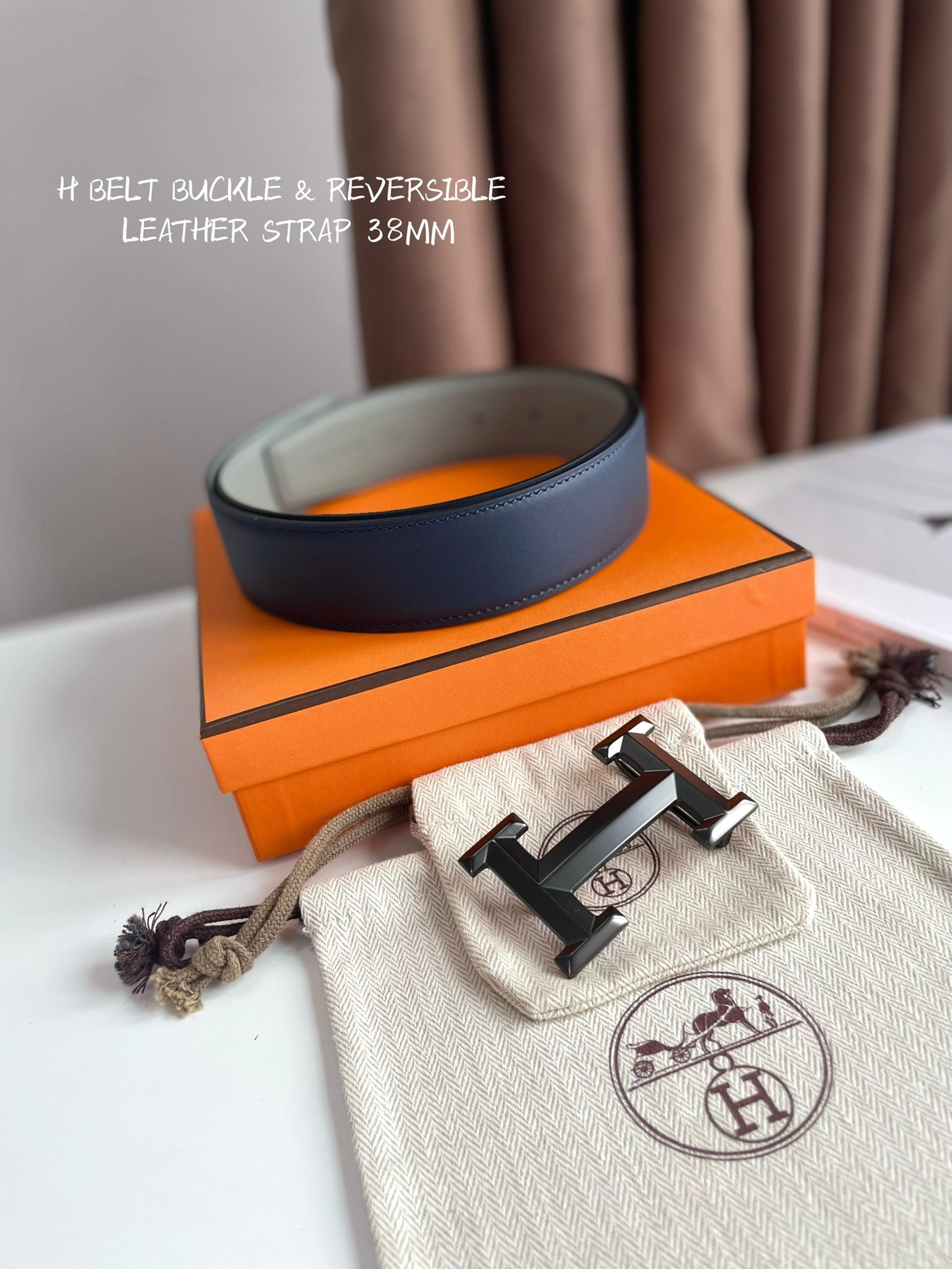 Hermes Mens Leather Belts Width 38mm 143