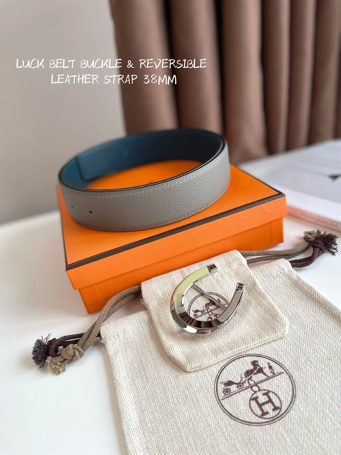 Hermes Mens Leather Belts Width 38mm 148