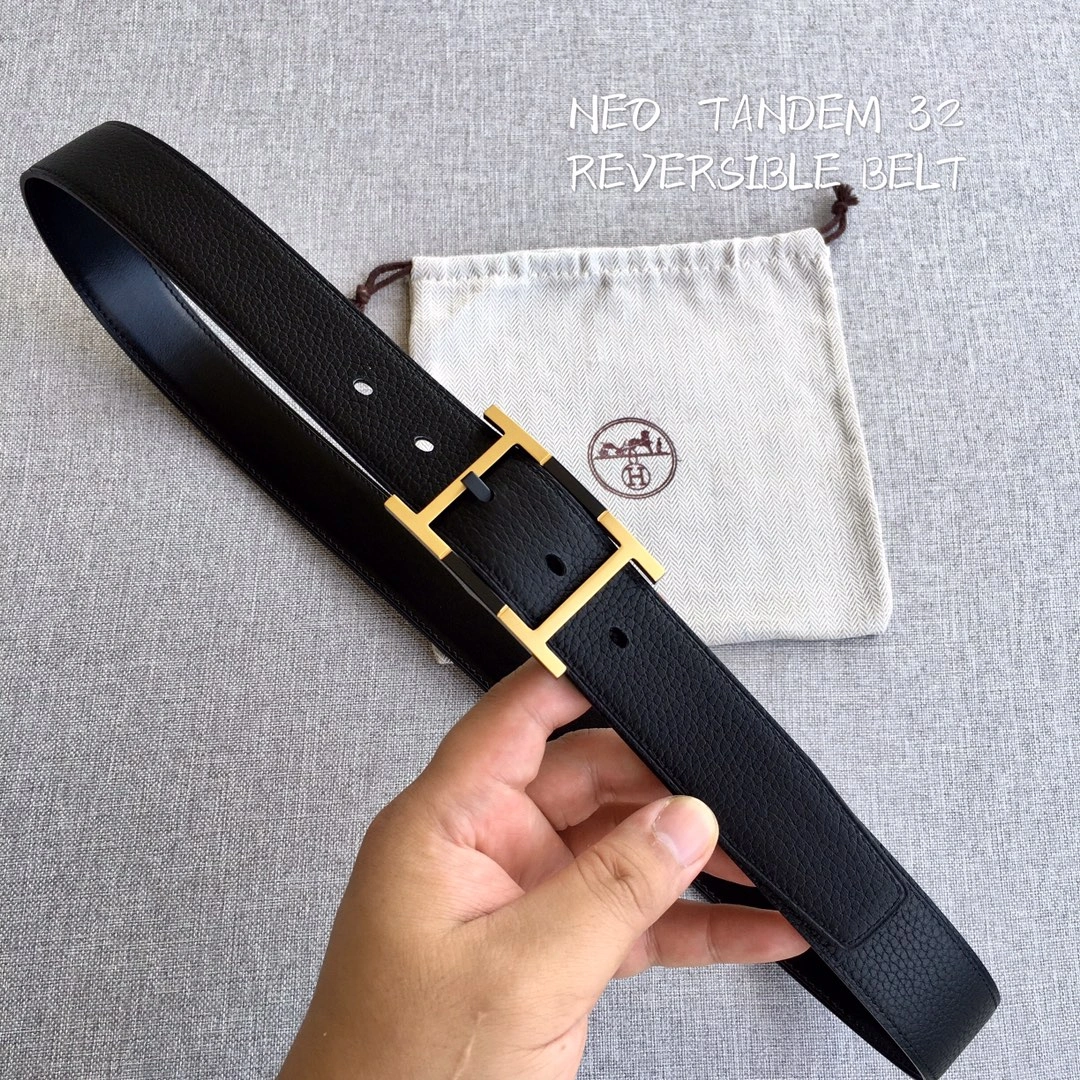 Hermes Mens Leather Belts Width 38mm 155