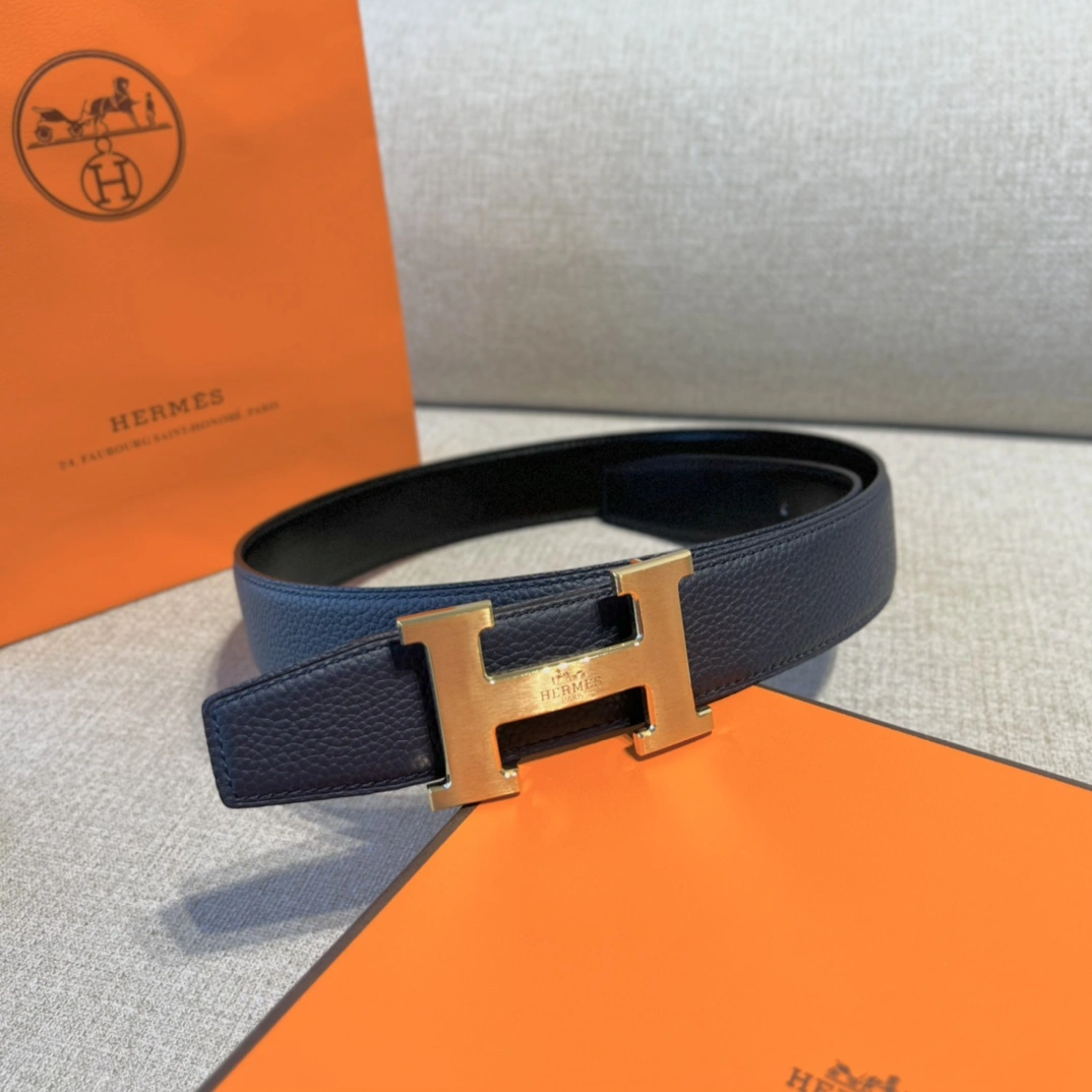 Hermes Mens Leather Belts Width 38mm 165
