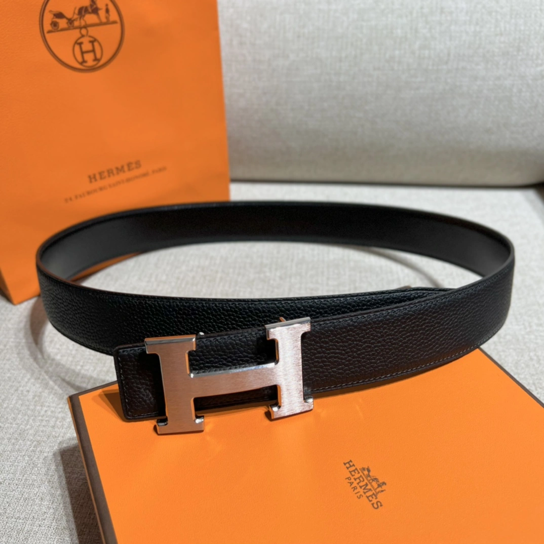 Hermes Mens Leather Belts Width 38mm 167