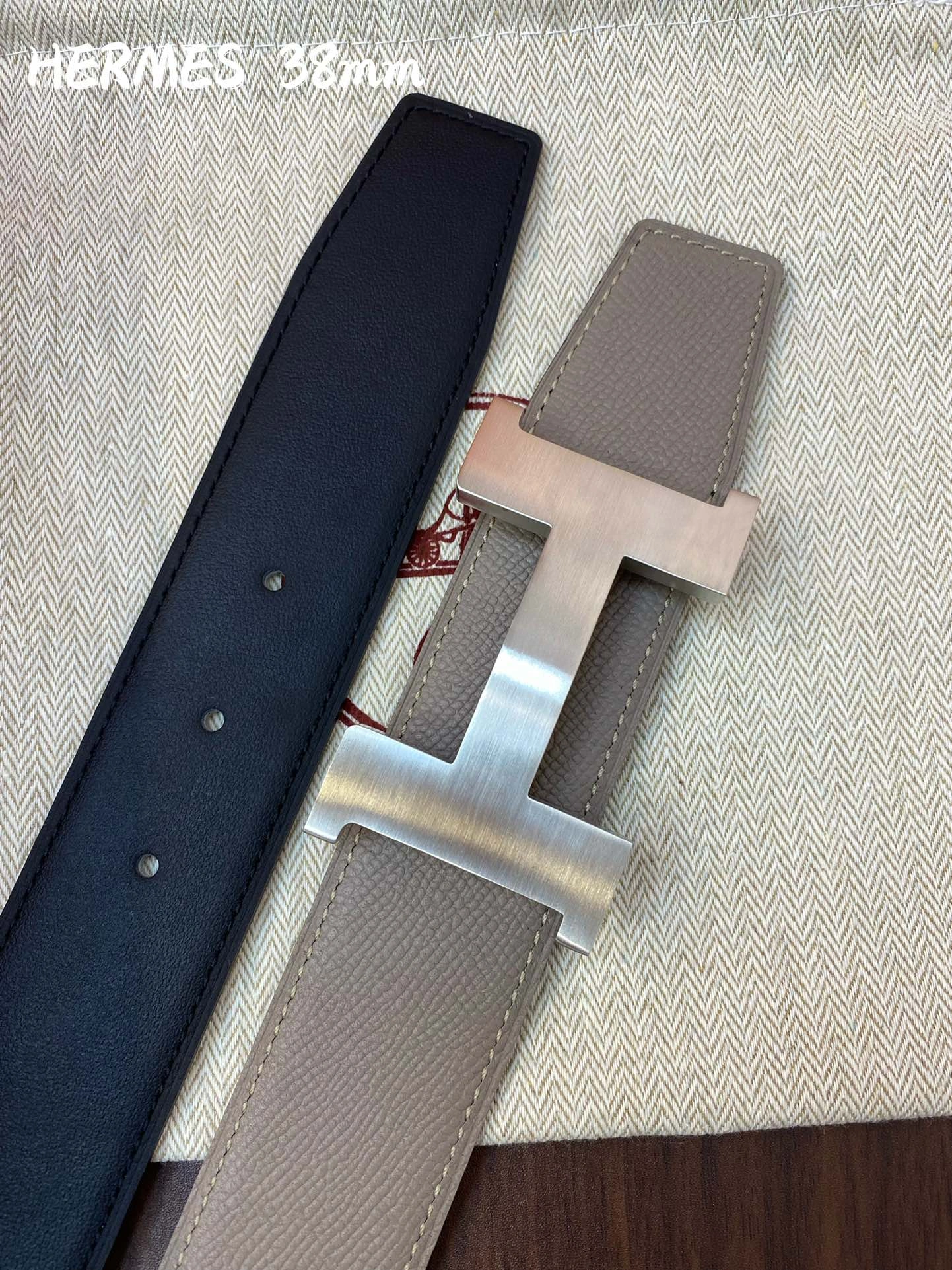 Hermes Mens Leather Belts Width 38mm 170