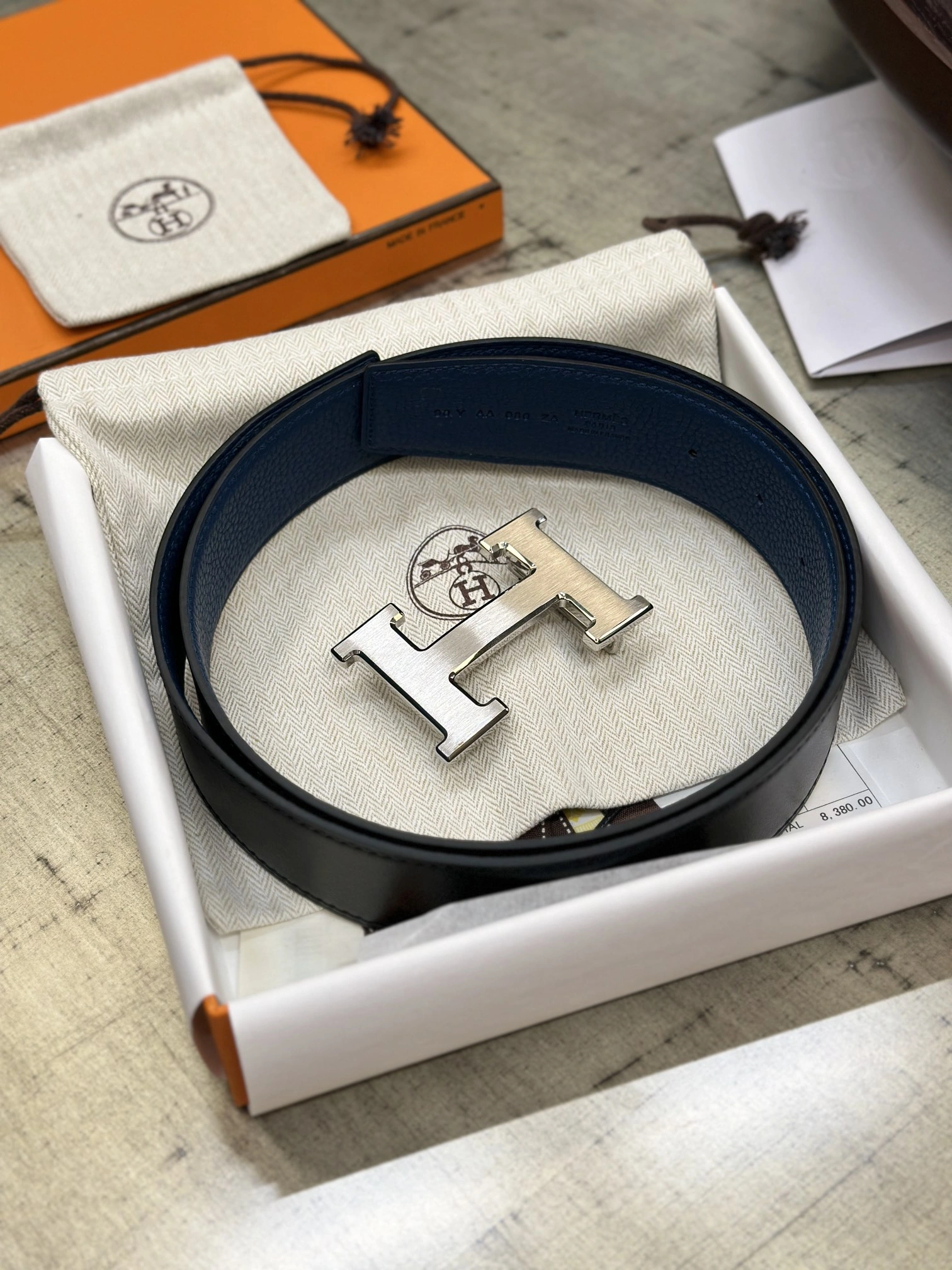 Hermes Mens Leather Belts Width 38mm 198