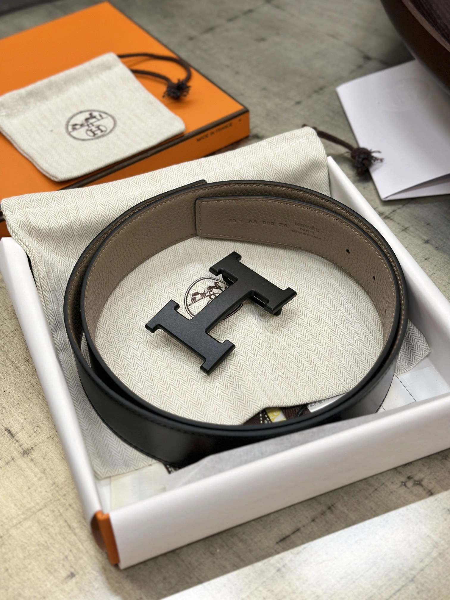 Hermes Mens Leather Belts Width 38mm 202