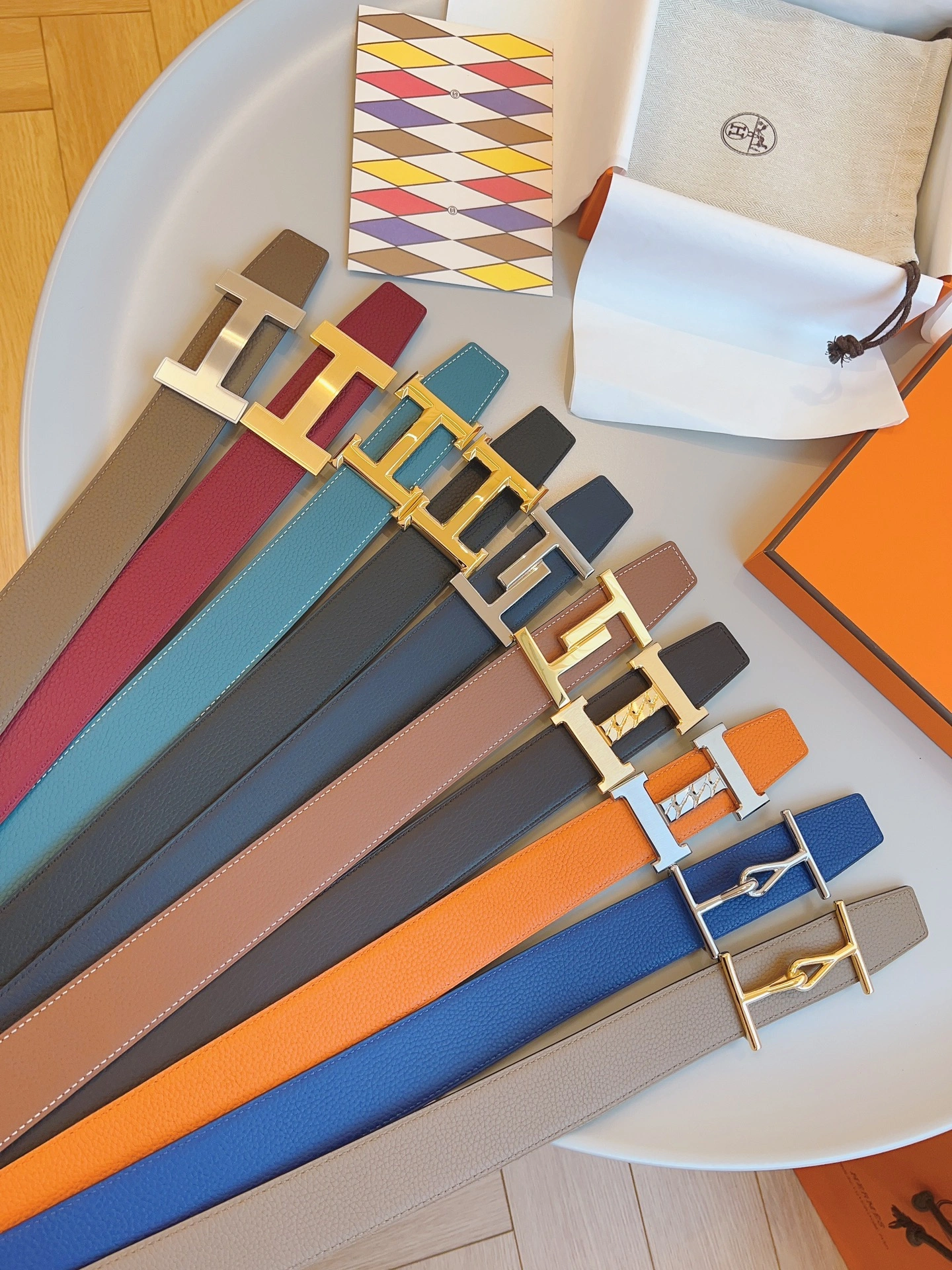 Hermes Mens Leather Belts Width 38mm 205