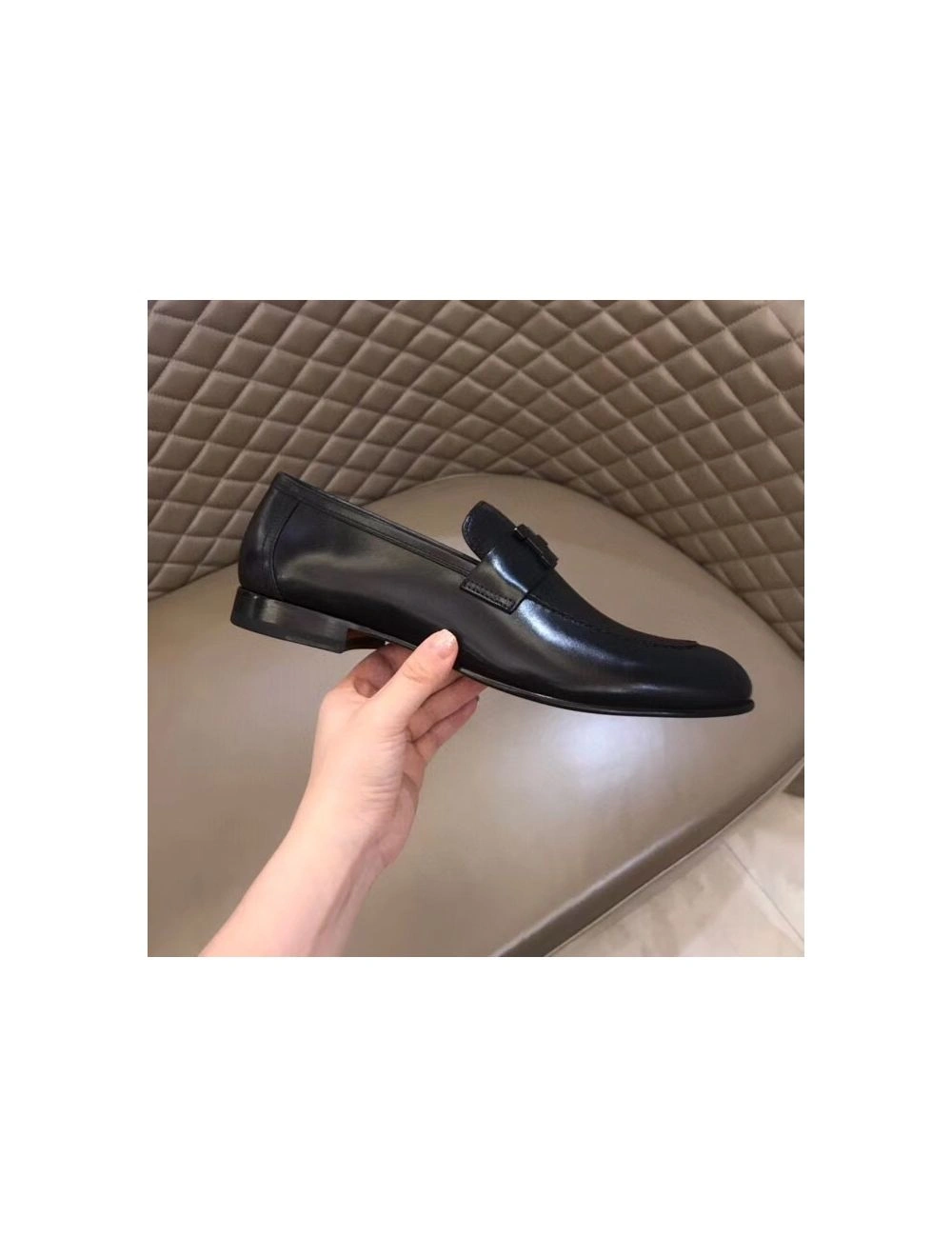 Hermes Men’s Paris Loafers In Black Calfskin