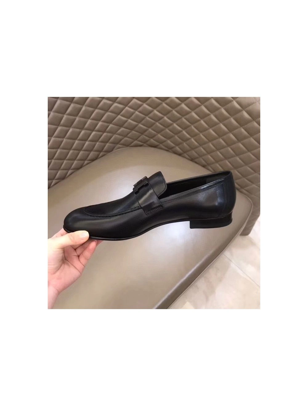 Hermes Men’s Paris Loafers In Black Calfskin