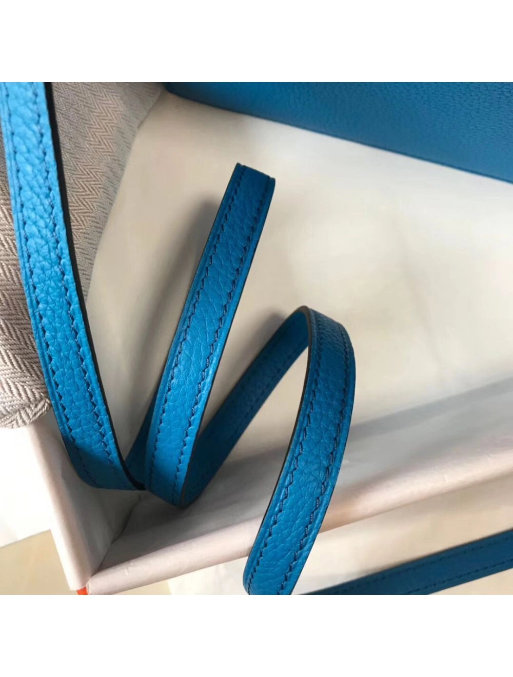 Hermes Mini Sac Roulis 18cm Bag In Blue Hydra Evercolor Calfskin