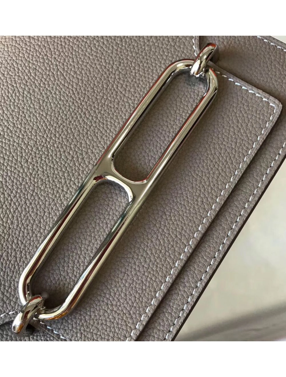 Hermes Mini Sac Roulis 18cm Bag In Grey Evercolor Calfskin