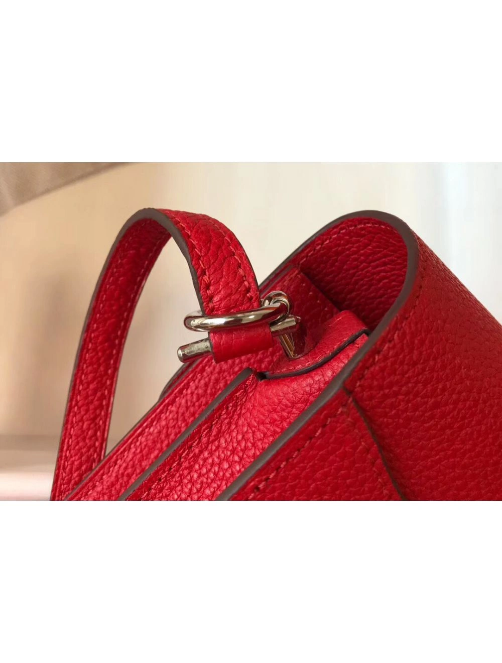 Hermes Mini Sac Roulis 18cm Bag In Red Evercolor Calfskin