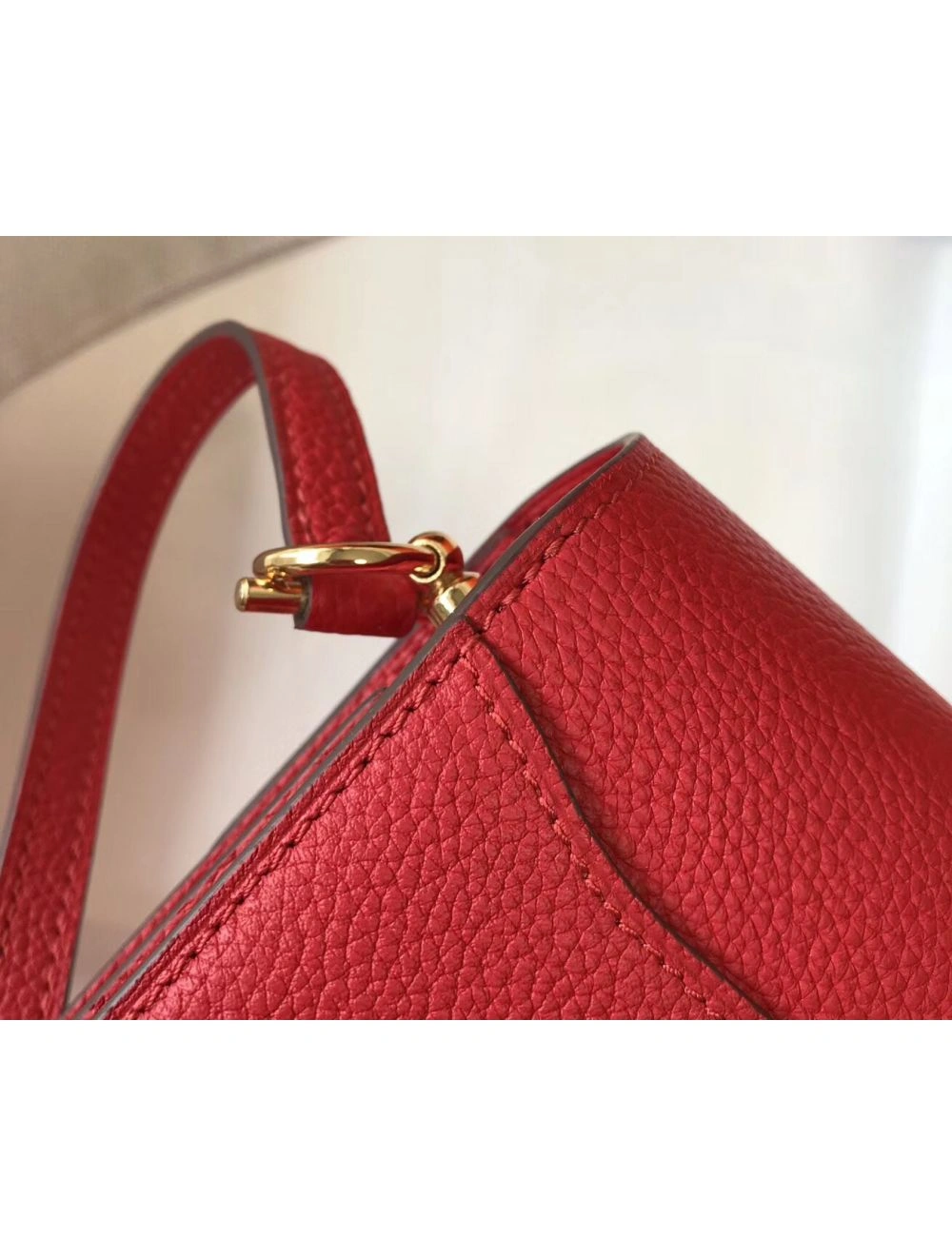 Hermes Mini Sac Roulis 18cm Bag In Red Evercolor Calfskin