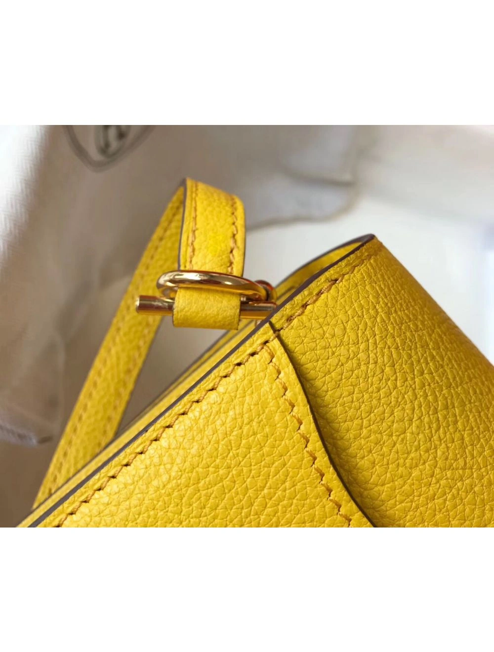 Hermes Mini Sac Roulis 18cm Bag In Yellow Evercolor Calfskin