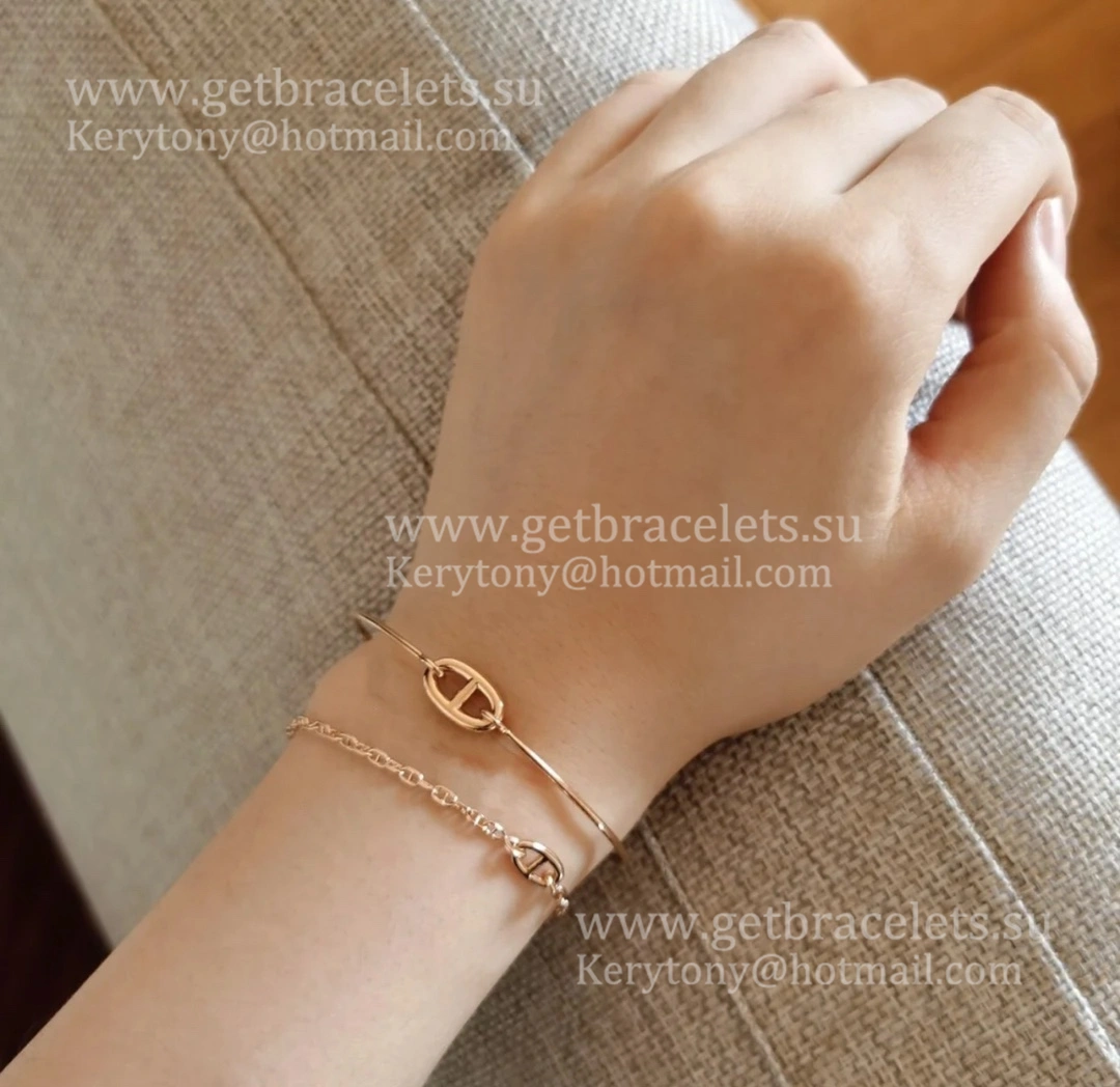 Hermes New Farandole Bracelet White Gold Pink Gold Economy Fake