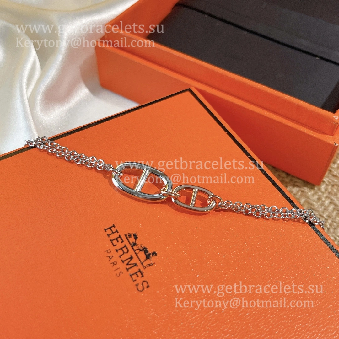 Hermes New Farandole Bracelet in Silver With Rose Gold Fashion Women Jewelry