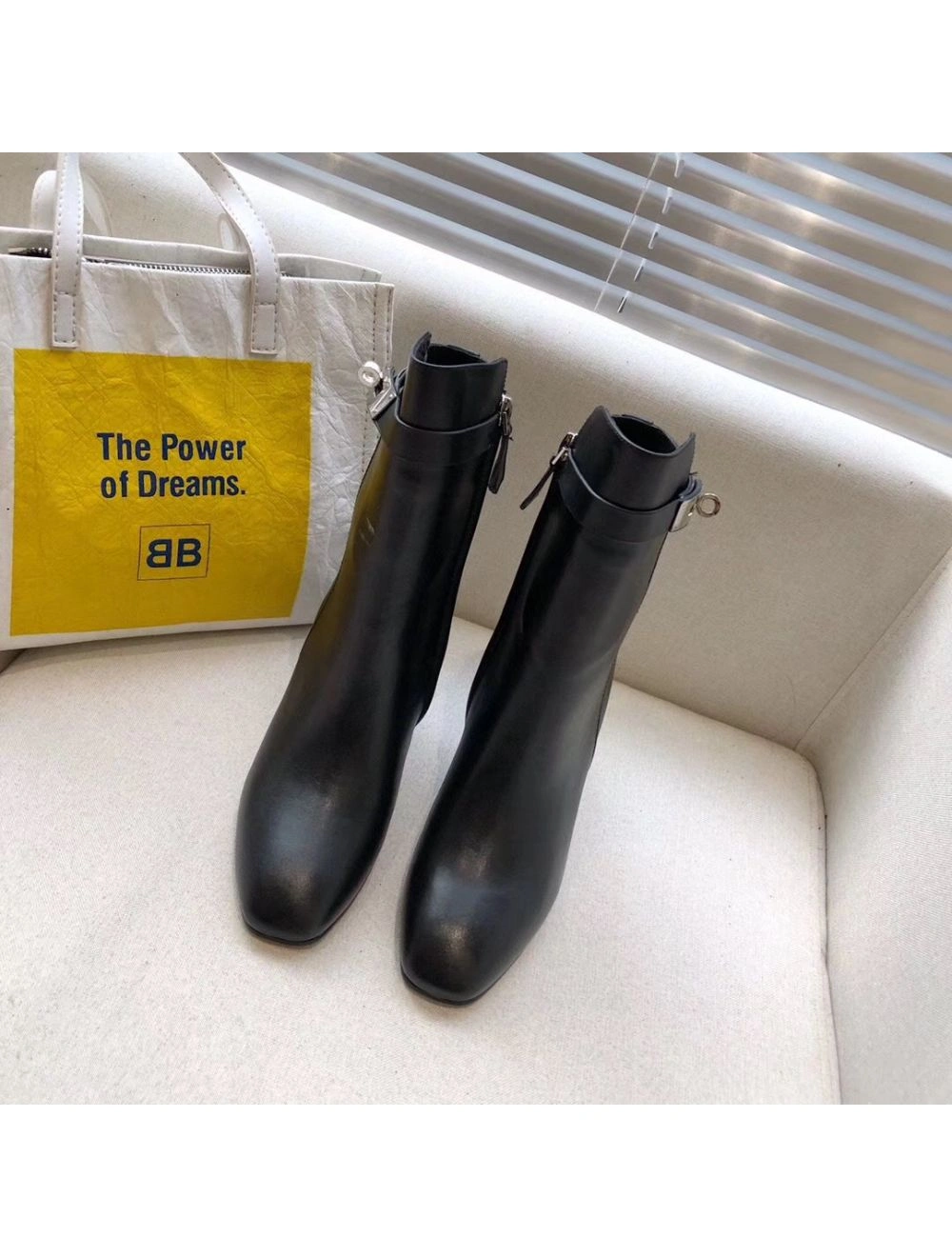 Hermes Noir Joueuse Ankle Boots